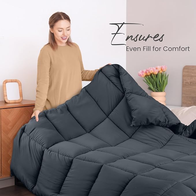 Utopia Bedding Comforters Twin Size, All Season Duvet Insert, Down Alternative - Image 4
