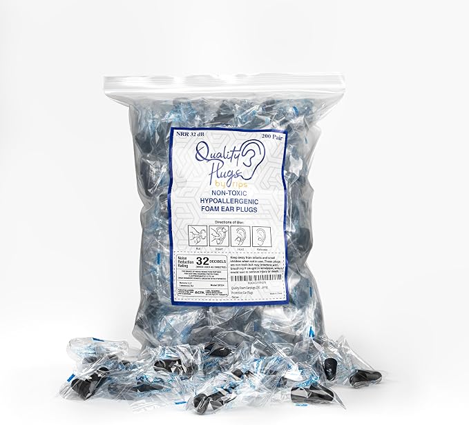 Quality Foam Earplugs 200 Pair by QualityPlugsbyRips