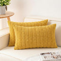 Aegero Pack of 2 Corduroy Decorative Throw Pillow Covers 12x20 InchSoft Boho by Unknown