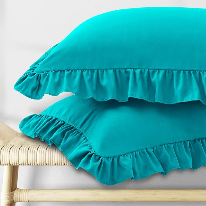KKJIAF Ruffle Body Pillow Cases Set of 1, Ruffled Pillow Covers by KKJIAF