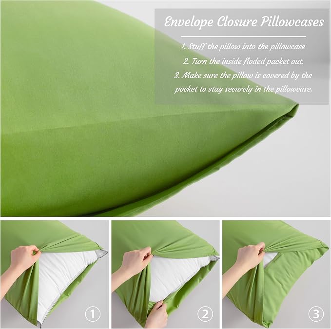 NTBAY Body Pillow Cases Set of 2, 2 Pack Brushed Microfiber 20x54 Pillow Cases - Image 3