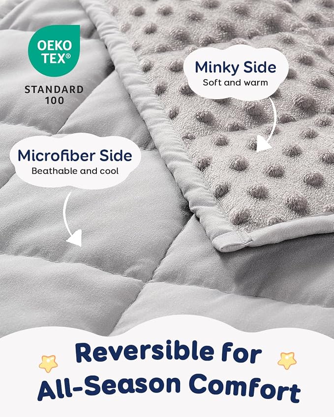 Kivik Weighted Blanket 5lbs, Small Minky Dotted Blankets, Soft Heavy Blanket - Image 3