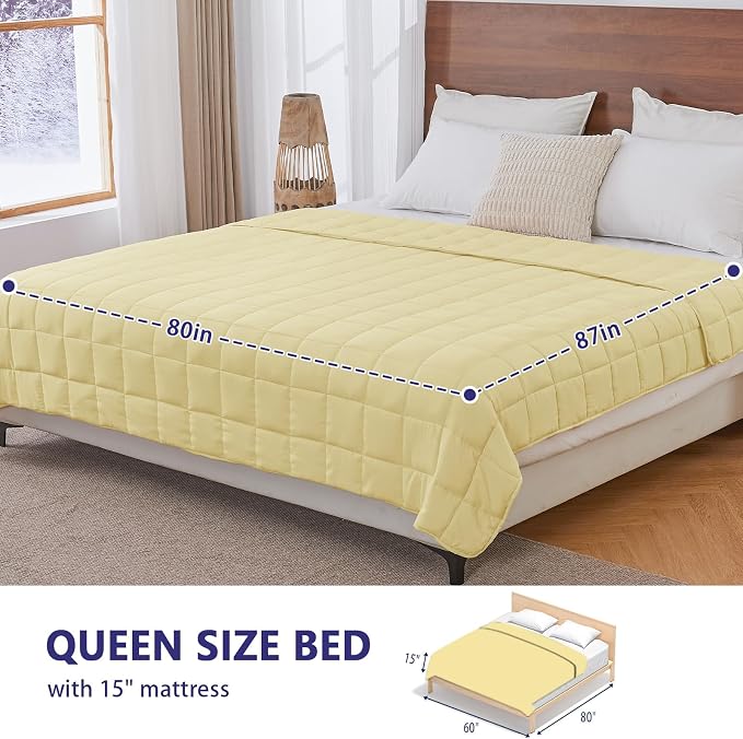 King Size Weighted Blanket for Adults Cooling Heavy Blanket for Sleeping - Image 2