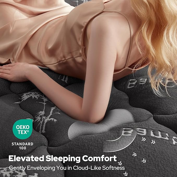 BEDLORE Twin Mattress Topper Viscose Derived from Bamboo, Thick Pillow Top - Image 2