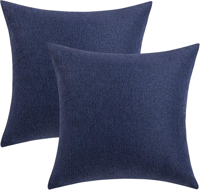 MIULEE Pack of 2 Decorative Outdoor Solid Waterproof Throw Pillow Covers Euro - Image 7