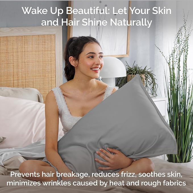 Pillow Cases Queen Size Set of 2 Pillowcases 100% Viscose Derived from Bamboo - Image 5