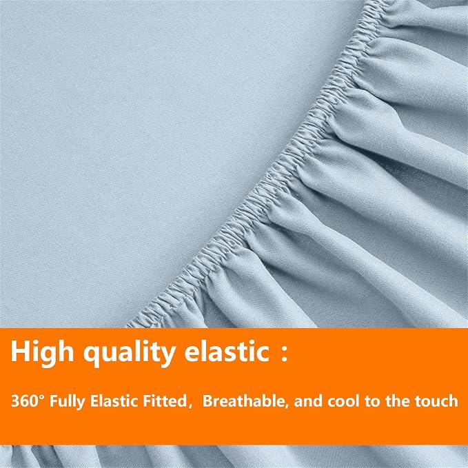 TAIMIT Light Blue King Comforter Set - Image 6