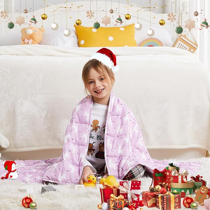 HOSUKKO Weighted Blanket, Microfiber 7 lbs, 41 x 60 inches, Breathable - Image 4