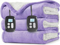 LaffyLo Electric Heated Blanket King Size 90 x 100, Dual Control, Fast Heating by LAFFYLO