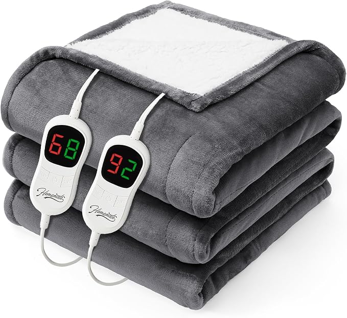 Homemate Heated Electric Blanket Queen Size by Homemate
