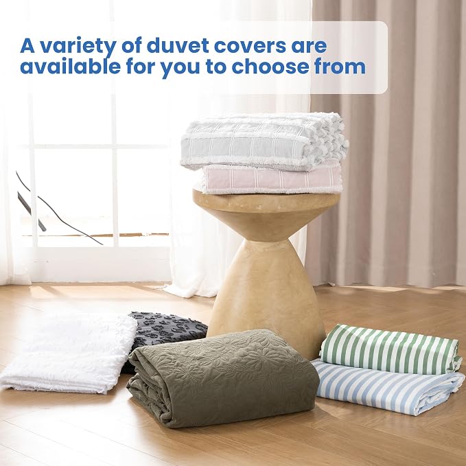 ROSE&RISY Blue King Duvet Cover Set, 3 Pieces Soft Bedding Set, Breathable and - Image 7