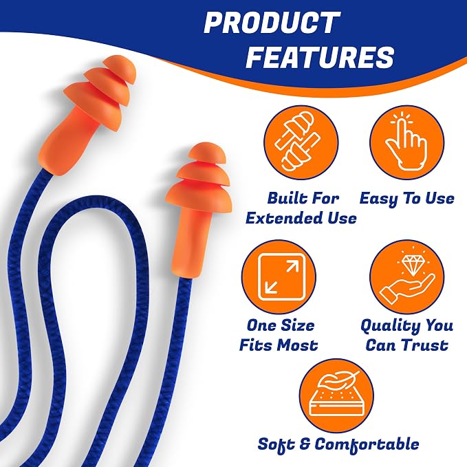 Quality Reusable Earplugs 20 Pair - Image 4
