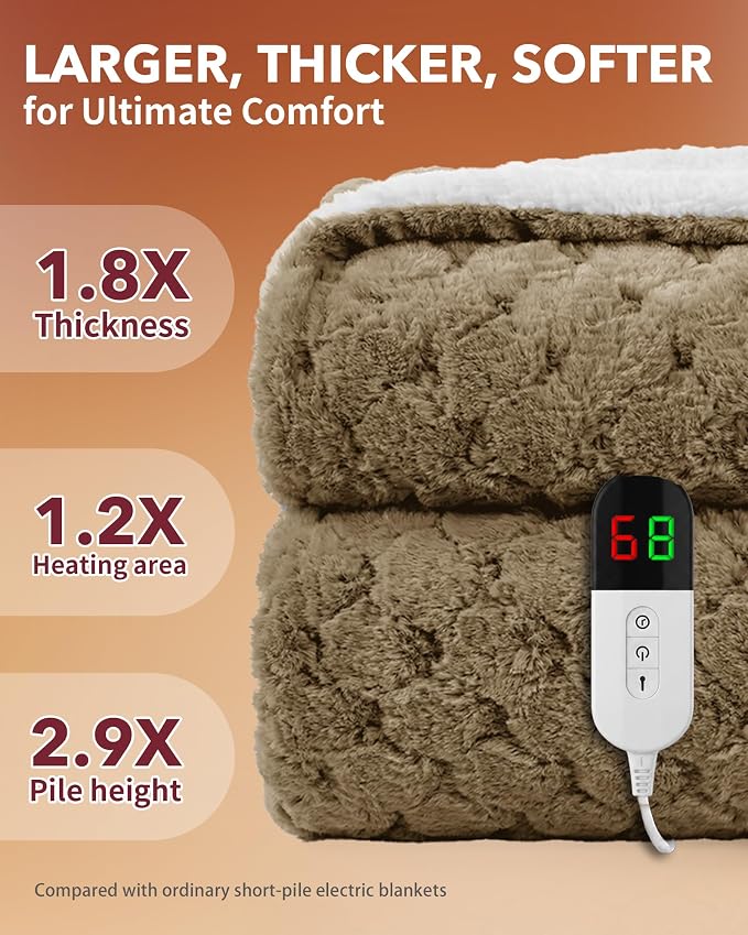 Homemate Heated Blanket Electric Throw - Image 3