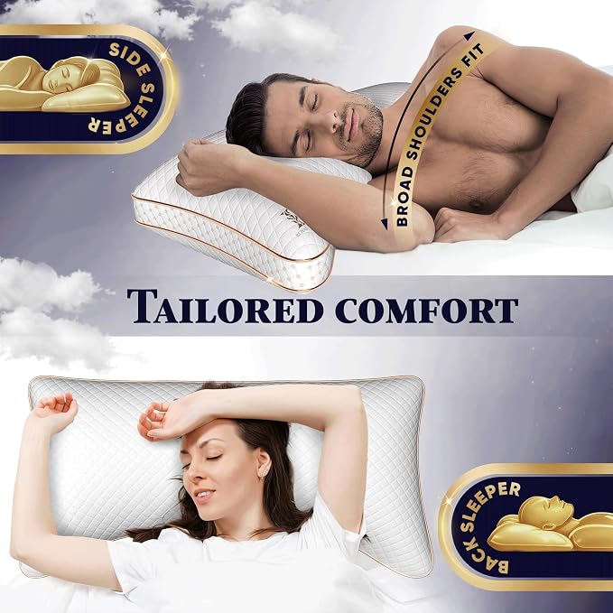 Royal Therapy King 4-Pack Memory Foam Pillow, Adjustable Shredded Odor-Free - Image 5
