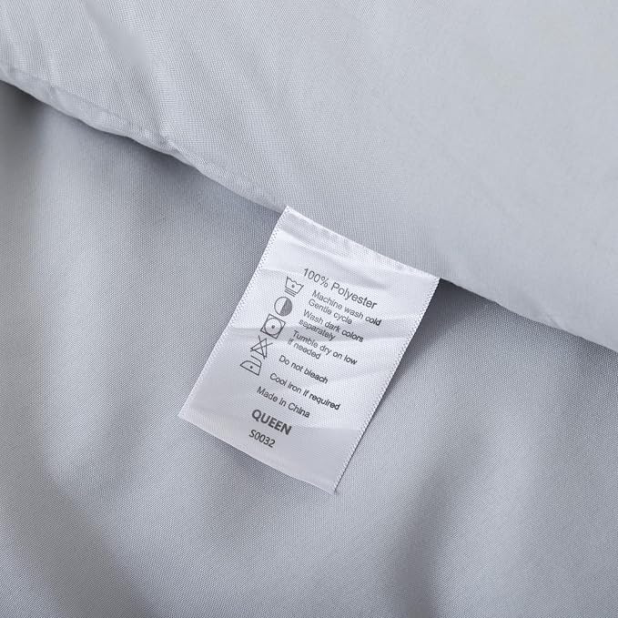 ROSGONIA Oversized King Comforter Light Gray, Soft Lightweight Oversized King - Image 9