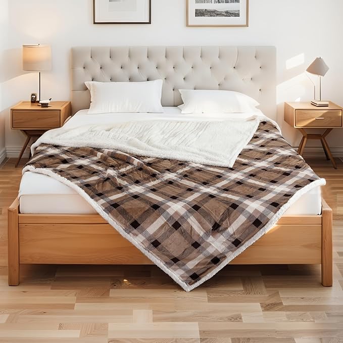 Electric Heated Blanket Full Size 72"x84", Soft Flannel - Image 4