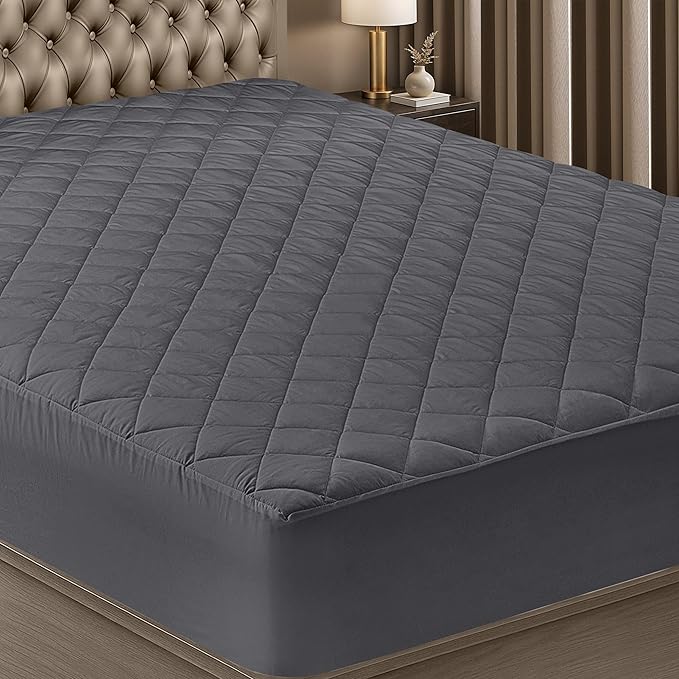 Utopia Bedding Quilted Fitted Mattress Pad, King Size, Elastic Fitted Mattress by UTOPIABEDDING