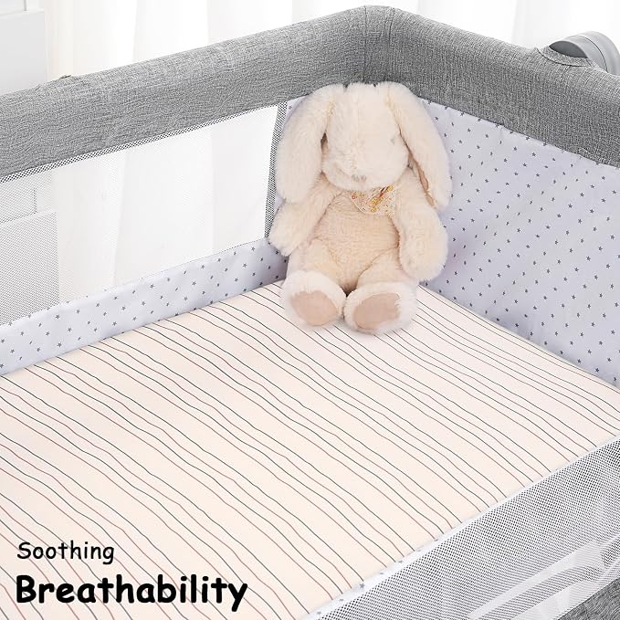 Yoofoss Bassinet Sheets for Baby, Baby Delight, Angelbliss, Soft Breathable - Image 6