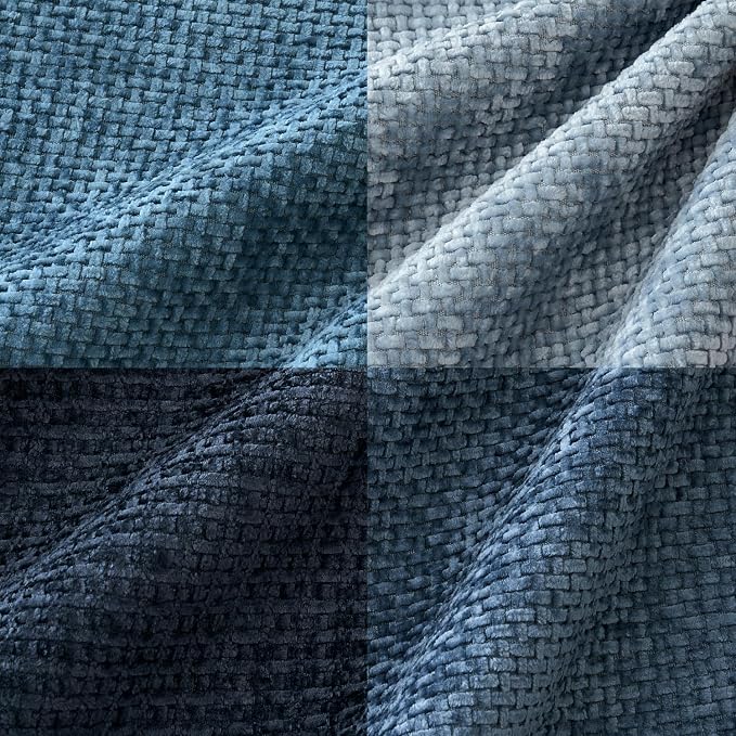 MIULEE Pack of 4 Couch Throw Pillow Covers 20x20 Inch Neutral Blue Soft - Image 2