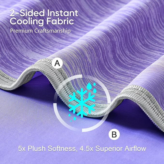KMUSET Cooling Blanket Queen Size, Double Sided Summer Cooling Blankets - Image 3