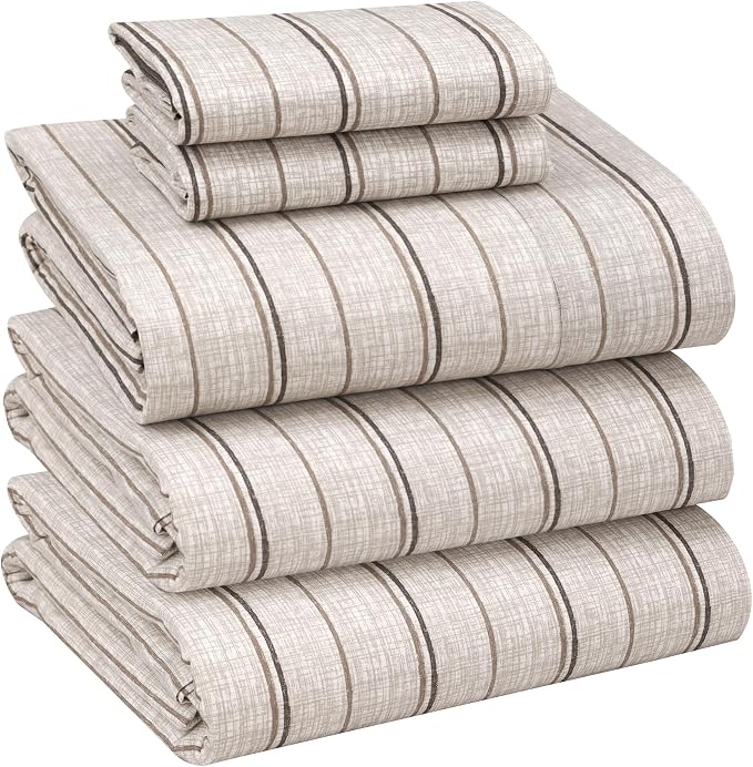 RUVANTI 100% Cotton Sheets – Split King Size Percale Bedding, Cooling & by Ruvanti