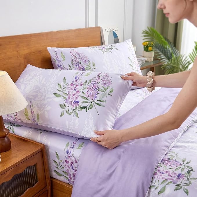YIYEA 100% Viscose Derived from Bamboo Pillow Cases Set of 2, 600 Thread Count - Image 8