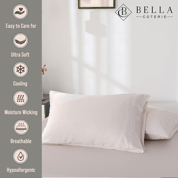 Bella Coterie | Luxury Bamboo Viscose King Size Pillowcase Set | 100% - Image 2