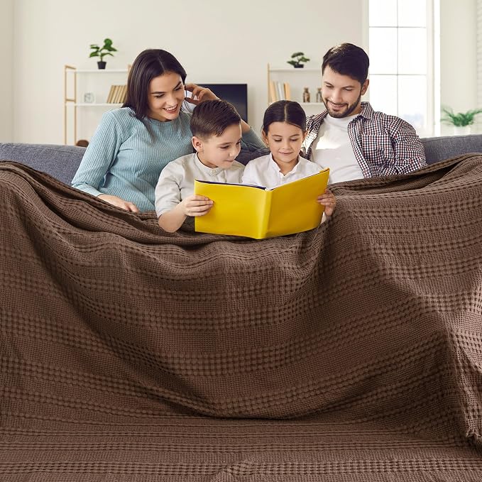 PHF Cooling Waffle Blanket California King Size, Lightweight 60% Rayon from - Image 3