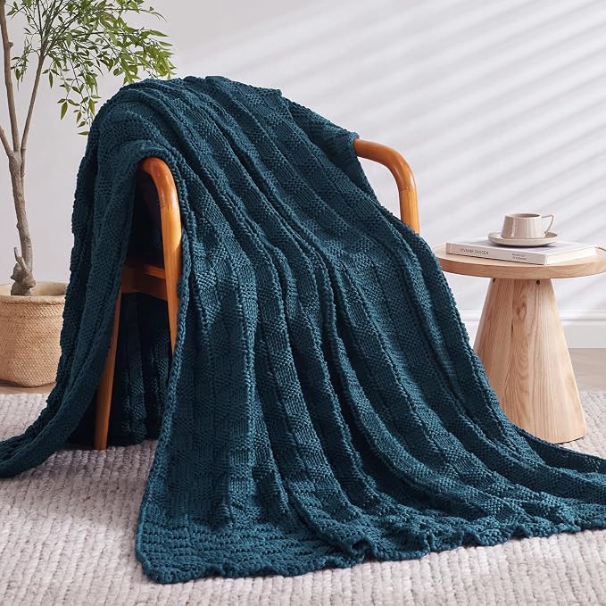 Knitted Weighted Blanket Kids, No Beads Heavy Blanket 40” x 60'' 7lbs, - Image 2