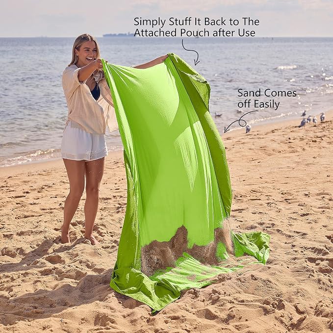 WEKAPO Beach Blanket Sandproof Waterproof, Extra Large Beach Mat, Oversized & - Image 5