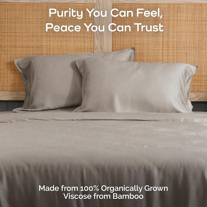Pillow Cases Queen Size Set of 2 Pillowcases 100% Viscose from Bamboo Cooling - Image 2