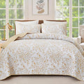 WONGS BEDDING Quilt King Size, Botanical Quilt by WONGSBEDDING
