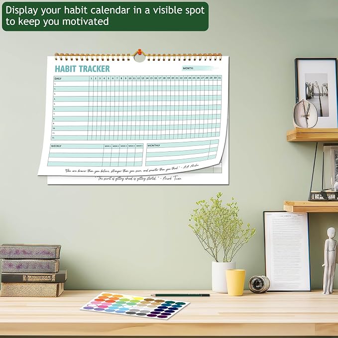 Habit Tracker Calendar, Daily Weekly Goal and Habit Tracker Journal, 12 Months - Image 6