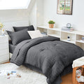 HYMOKEGE Twin XL Comforter Set Seersucker 5 Pieces, All Season Luxury Bed in a by HYMOKEGE
