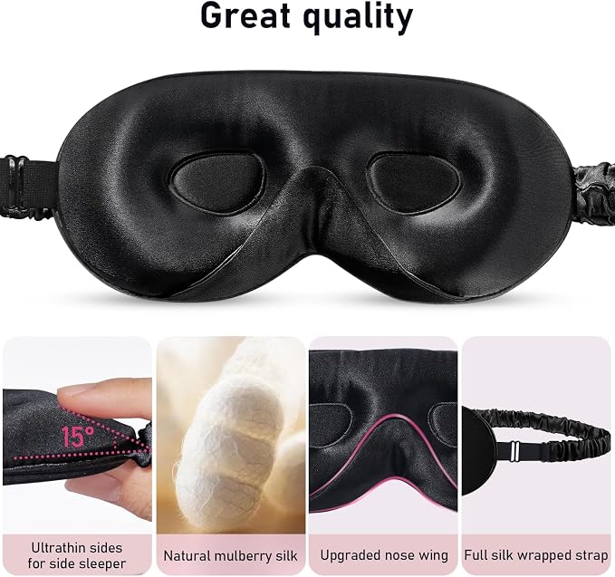 LitBear 100% 22 Momme Mulberry Silk Sleep Mask - Image 6