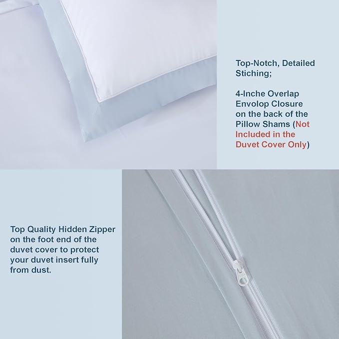 THE COTTON & SILK® 100% Luxury Long-Staple Cotton Duvet Cover - Image 3