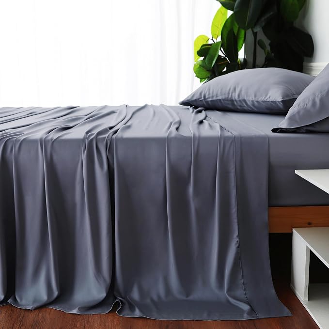Bamboo Viscose Flat Sheets Only, Sateen Weave King Size Flat Sheet Only - Image 4