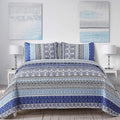 WONGS BEDDING Boho Quilt Set King Size, Lightweight Bedspread Coverlet Bedding by WONGSBEDDING