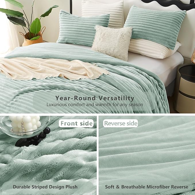 CozyLux Fluffy King Size Comforter Set - Image 4