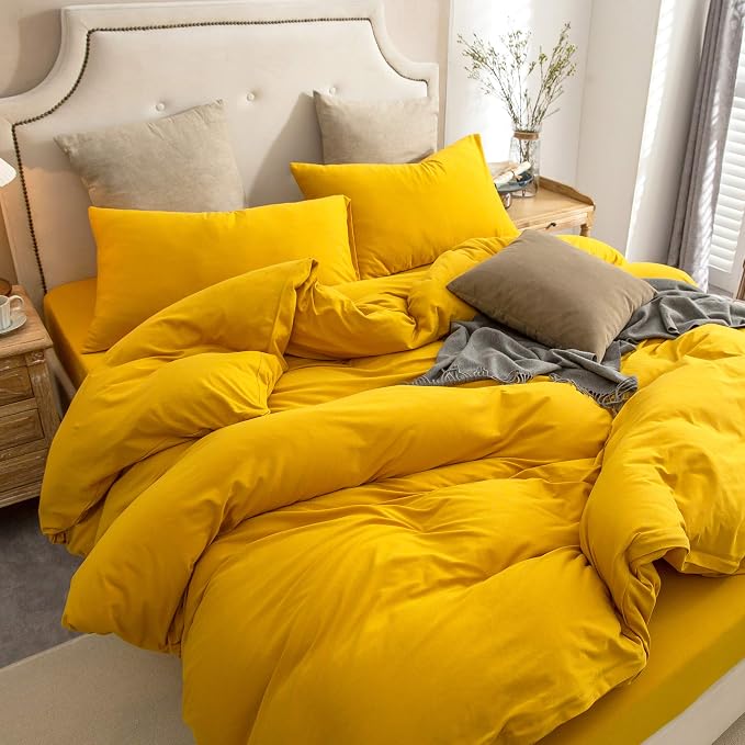 PURE ERA Jersey Knit Duvet Cover Set 100% T-Shirt Cotton Super Soft Comfy 3pc - Image 2