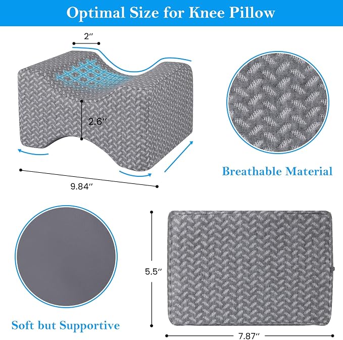 BlissTrends Memory Foam Knee Pillow, Knee Pillow - Image 3