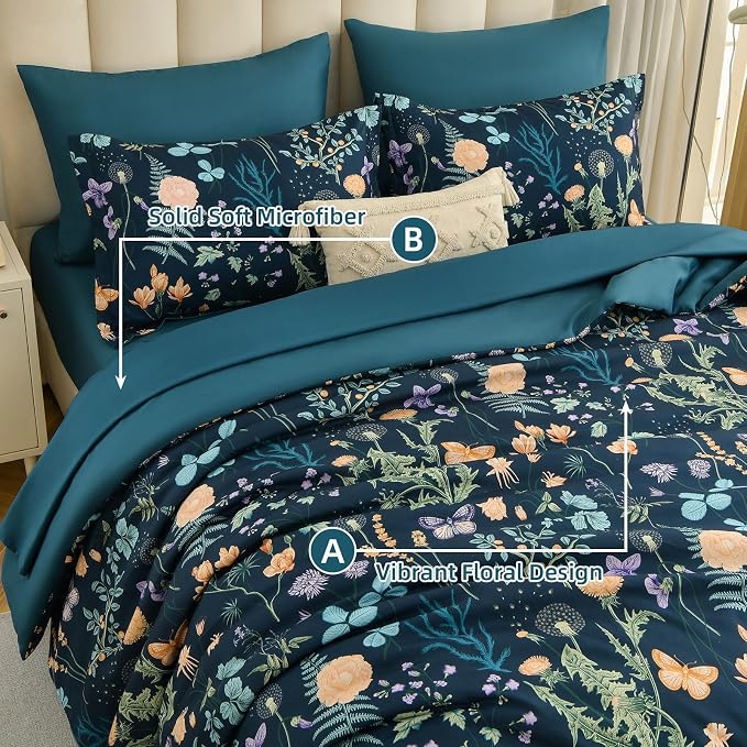 Yiran Blue Twin Comforter Set - Image 4