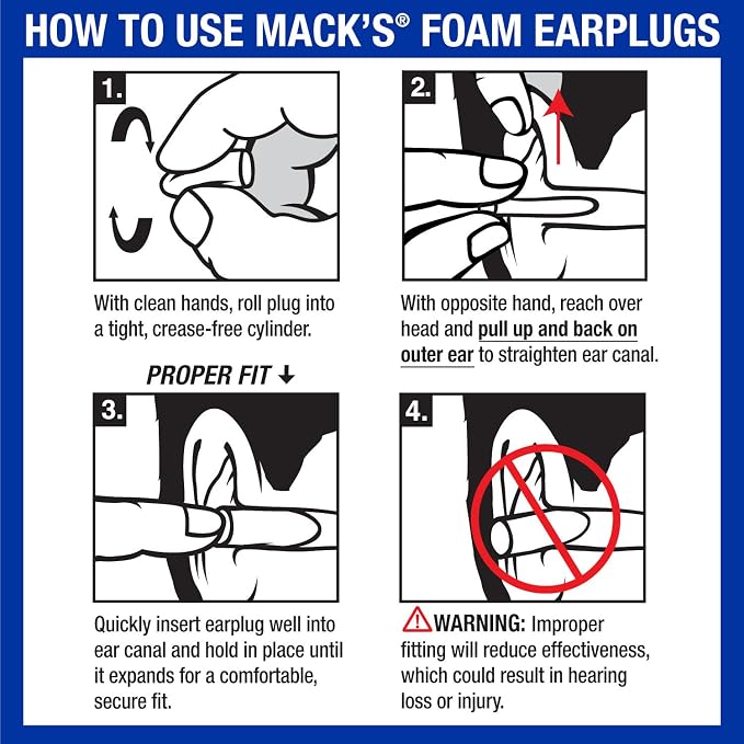 Mack's Dreamgirl Soft Foam Earplugs, 50 Pair, 33dB SNR - Image 7