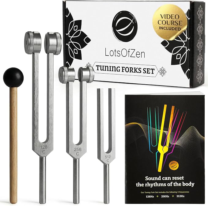 Tuning Forks for Healing Set — Essential Yoga and Meditation Accessories & by LotsOfZen