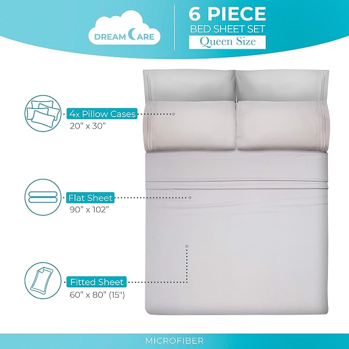 DREAMCARE Queen Sheet Set - Image 4