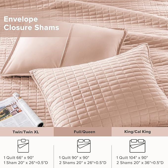 Comfort Spaces Kienna Quilt Set- Double Sided Stitching Design Summer Blanket - Image 5