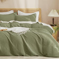 PHF Waffle Duvet Cover Set California King, No Snagging Ultra Soft Luxury by PHF
