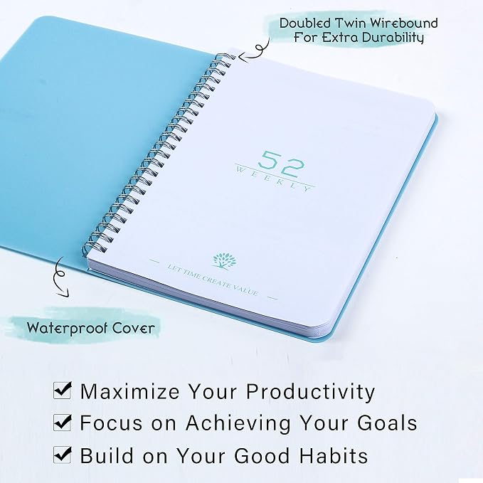 Undated Weekly Planner- Weekly Goals Notebook, A5 To Do List Planner, Habit - Image 7