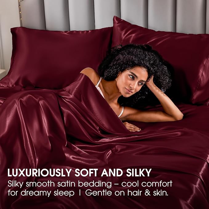 FreshCulture Satin Sheets King Size - Image 6