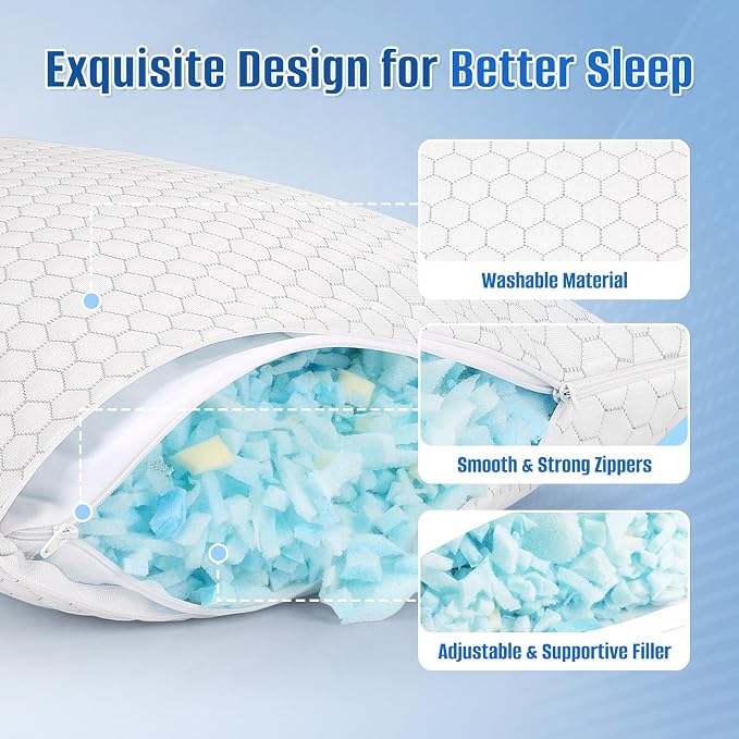 CushyOasis Shredded Memory Foam Pillow - Image 5